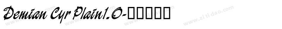 Demian Cyr Plain1.0字体转换